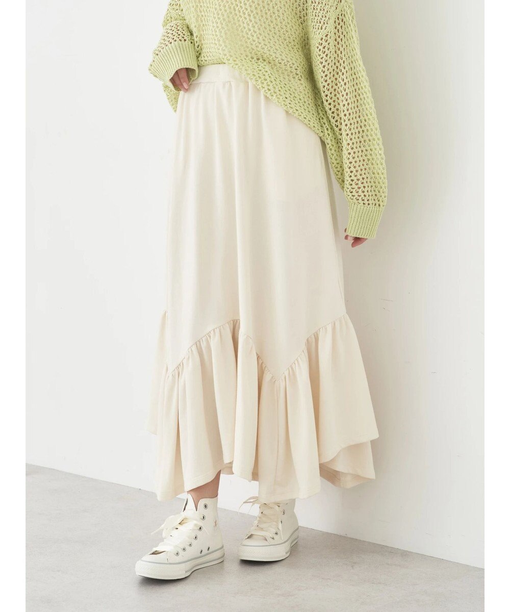 earth music&ecology ウラケ裾フリルスカート 