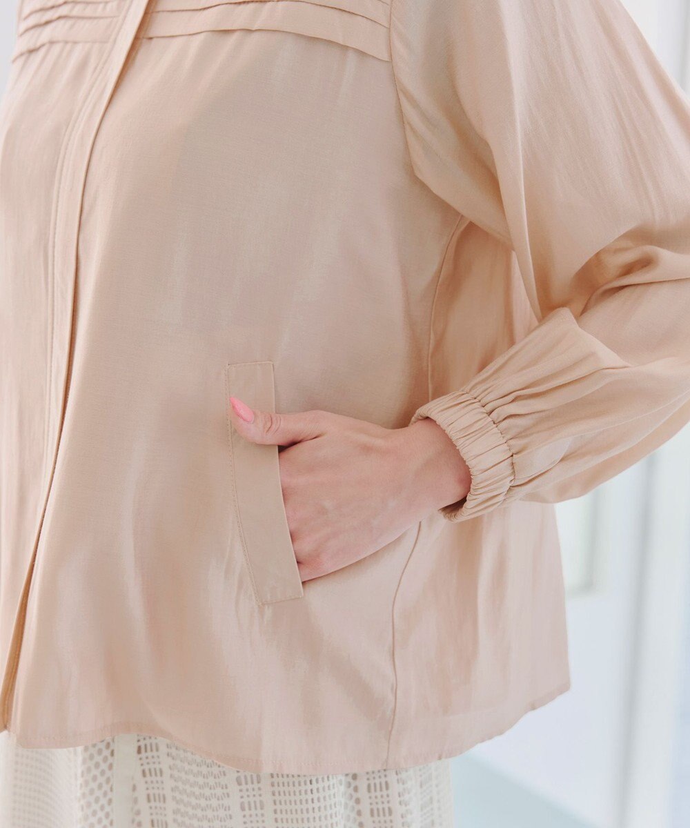 Tiaclasse 【洗える】 シアーピンタックブルゾン 