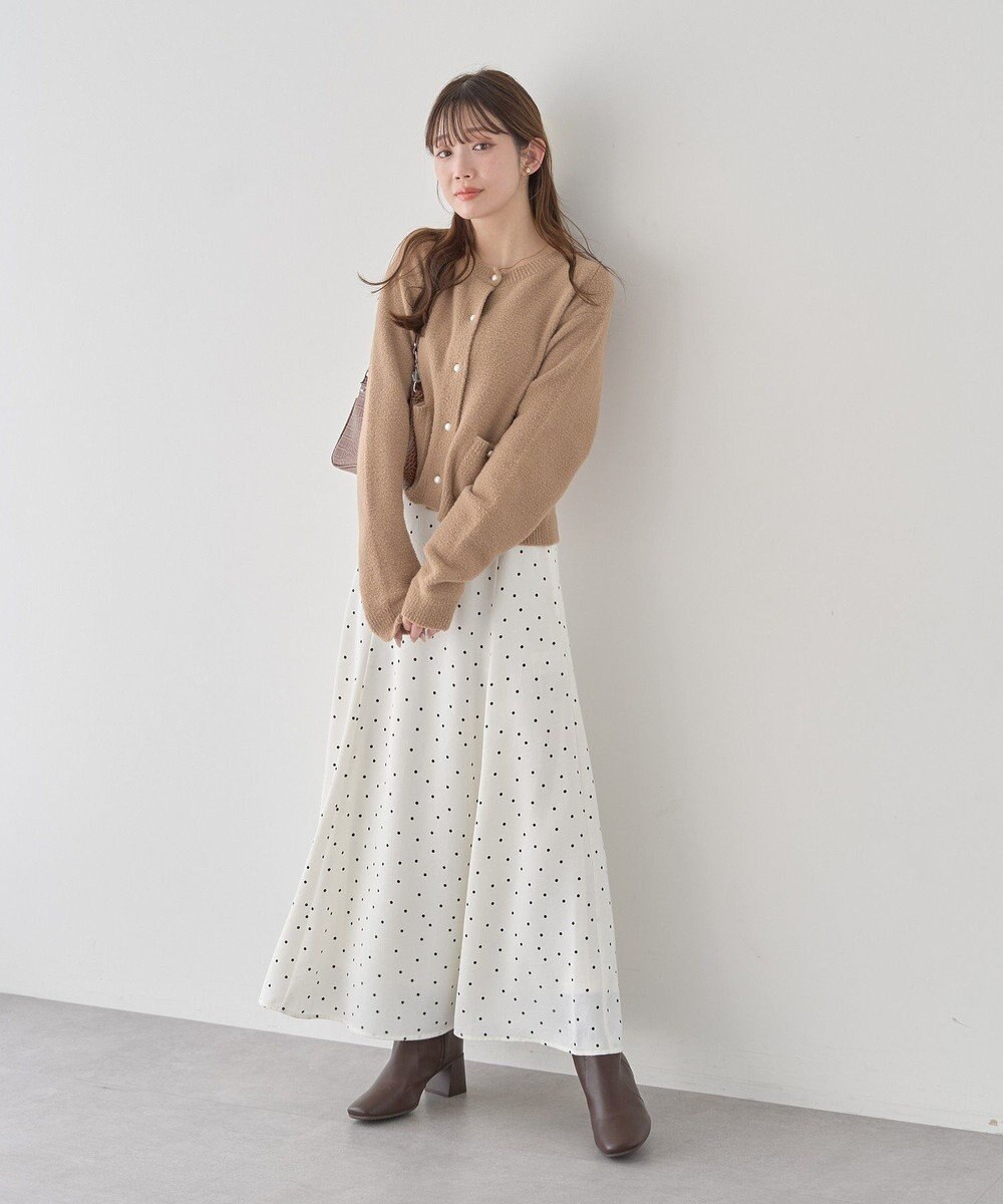 earth music&ecology サテンフレアスカート 