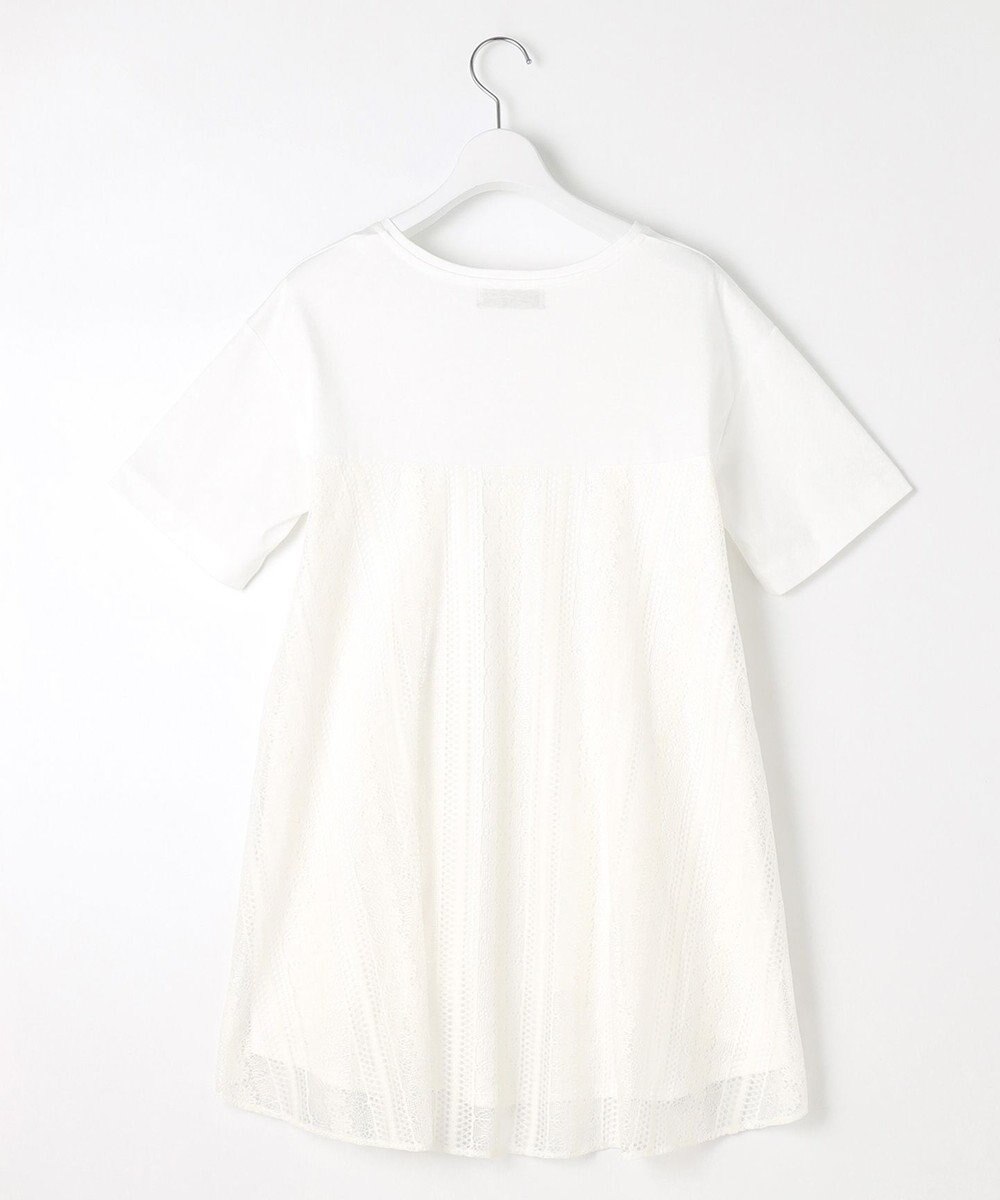 自由区 【WEB限定・洗える・XSサイズあり】レースコンビ カットソー 