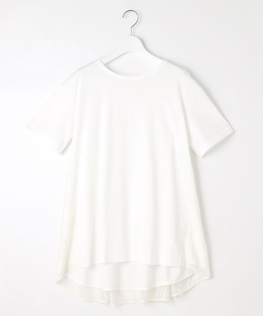 自由区 【WEB限定・洗える・XSサイズあり】レースコンビ カットソー 