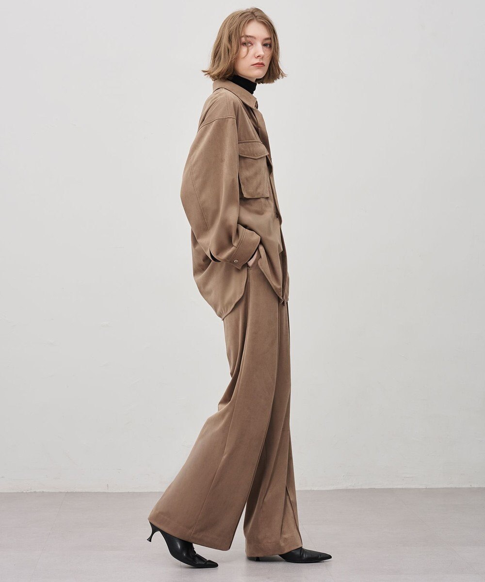 uncrave スウェード ストレートパンツ 