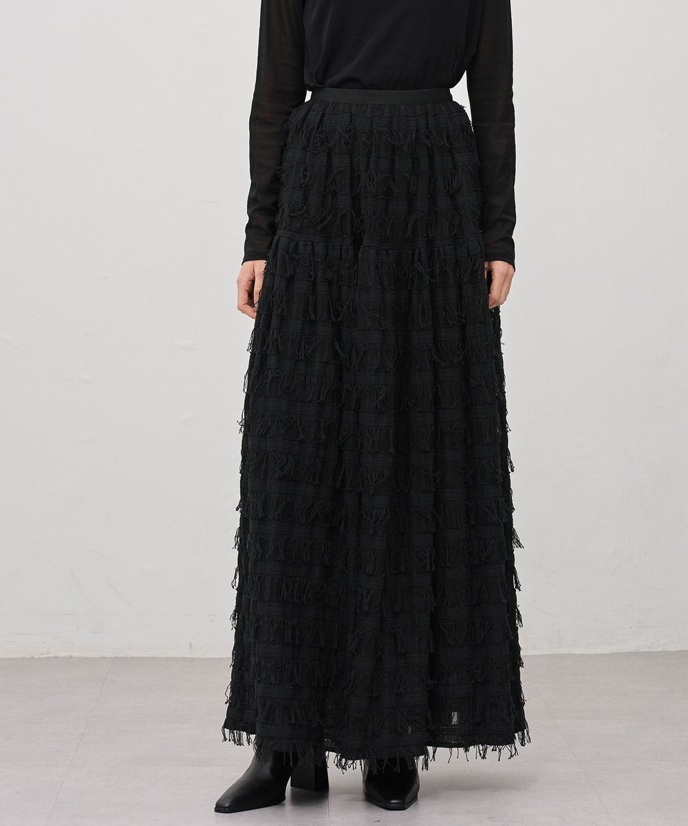uncrave フリンジレース ティアードスカート 