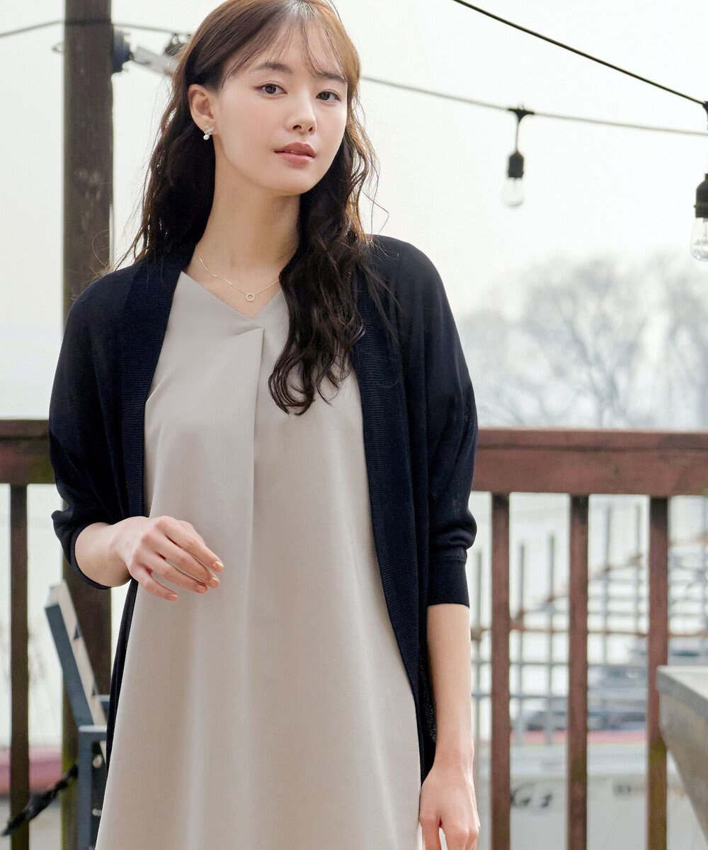 Tiaclasse L 【洗える】体型カバーも叶うドルマンニットカーディガン 