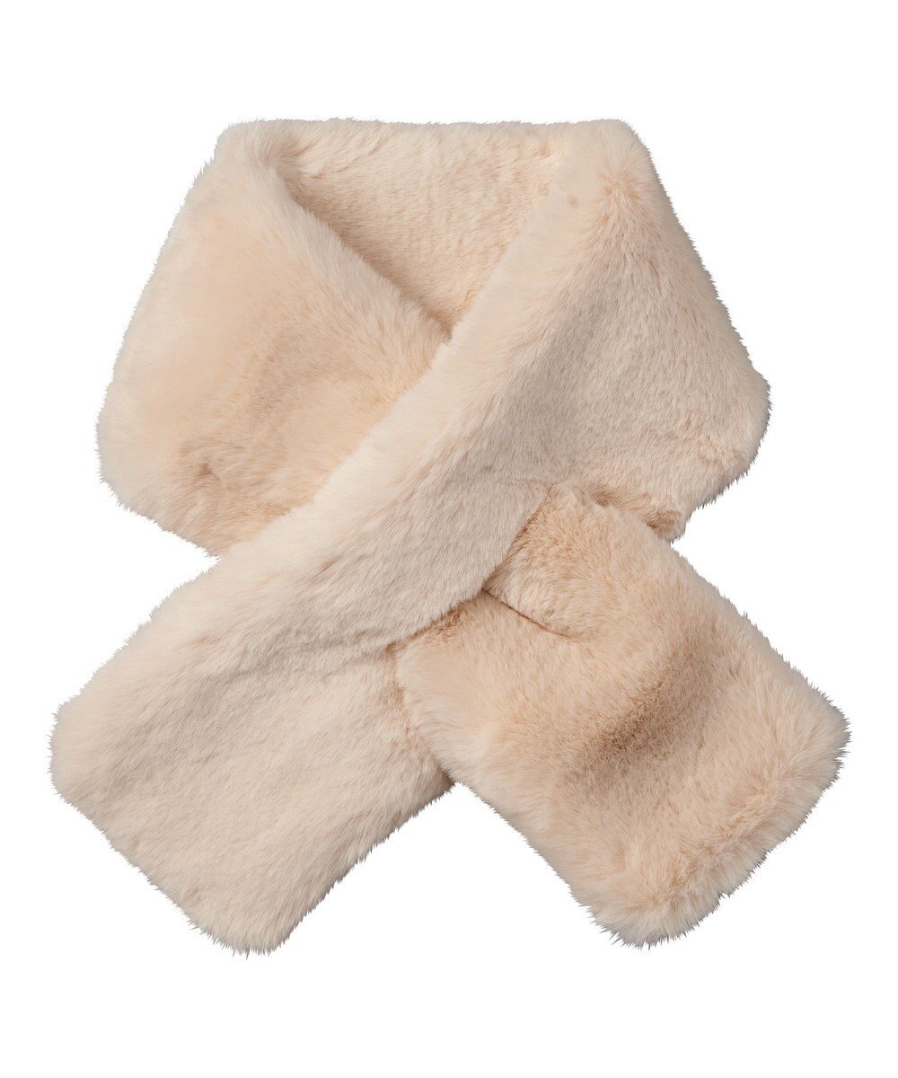 MOONBAT estaa【洗える】ポメラニアンみたいなふわふわフェイクファーマフラー 