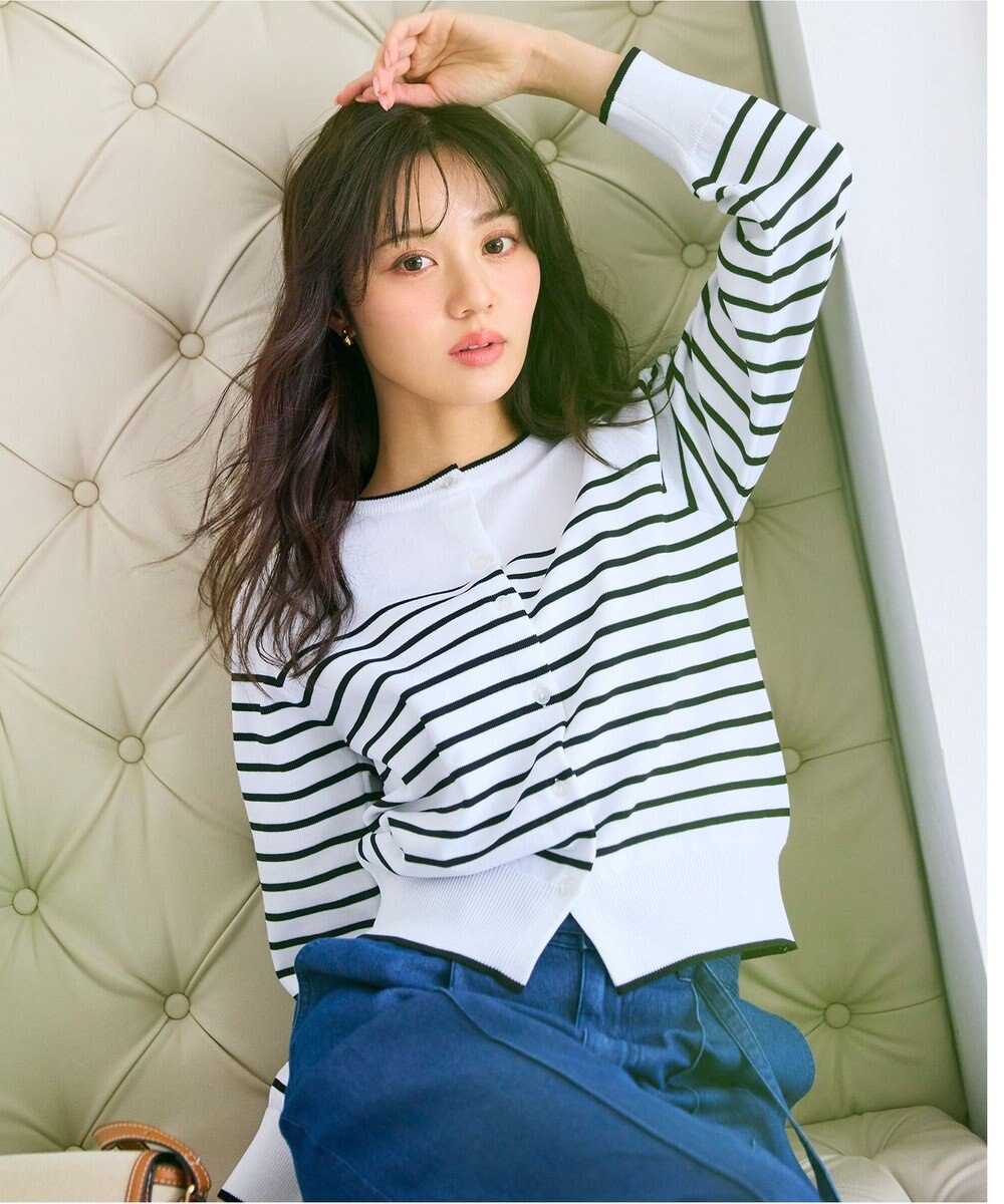 Feroux ロゴ刺繍ニット カーディガン 