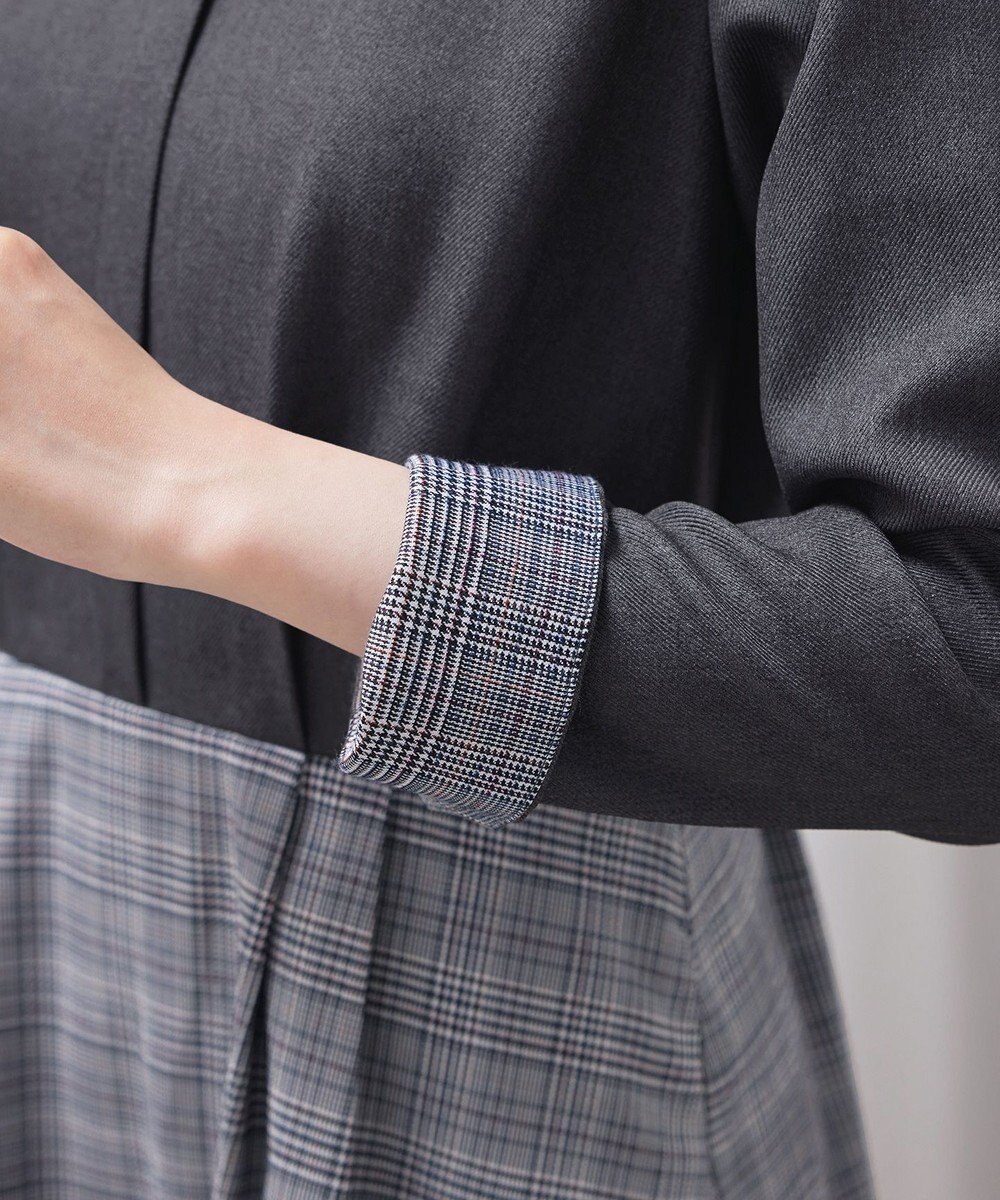 Tiaclasse 【洗える】チェックドッキングワンピース 