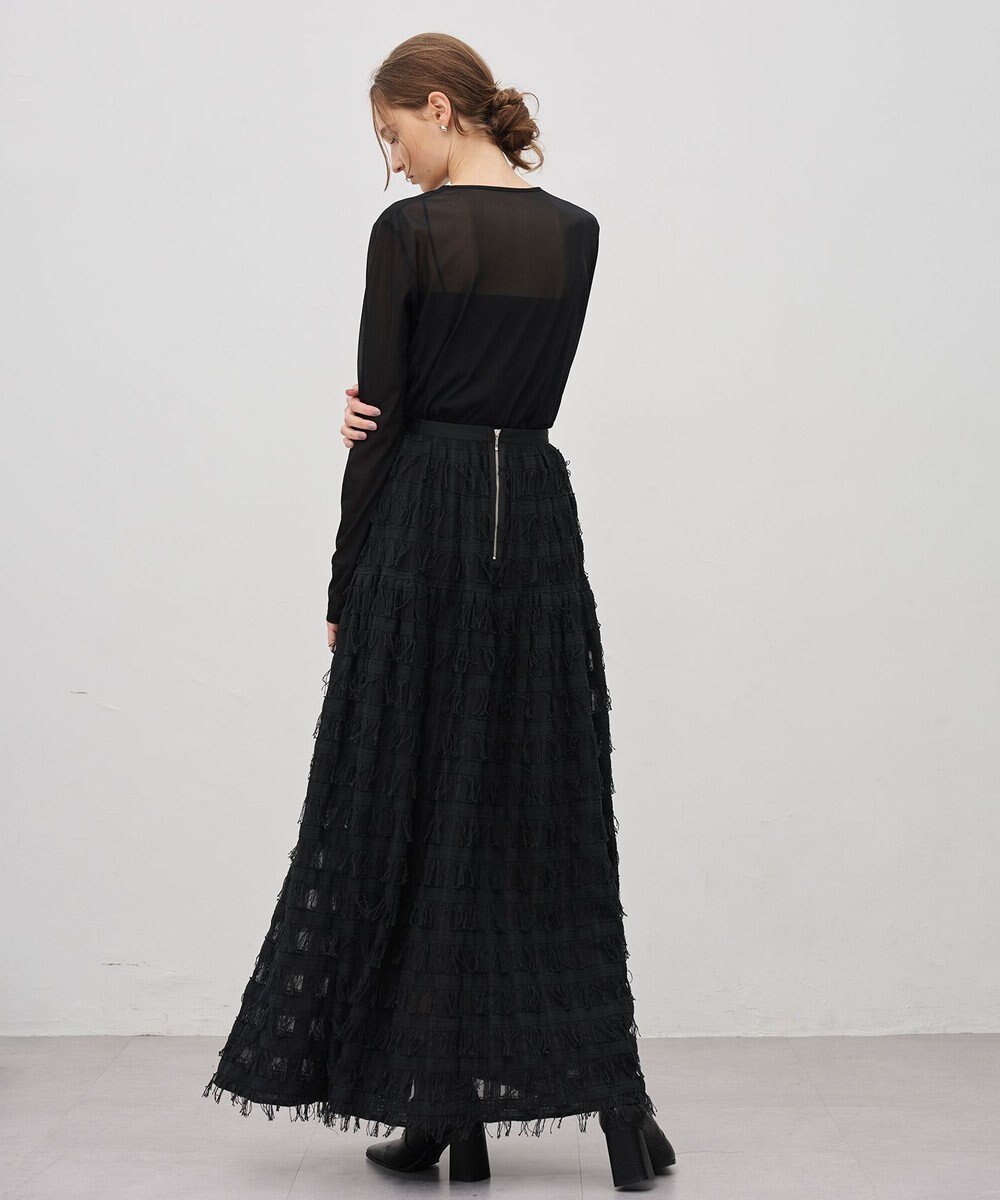 uncrave フリンジレース ティアードスカート 
