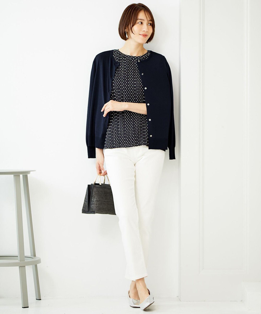 自由区 【WEB限定】ニットカーディガン×ブラウス セット 