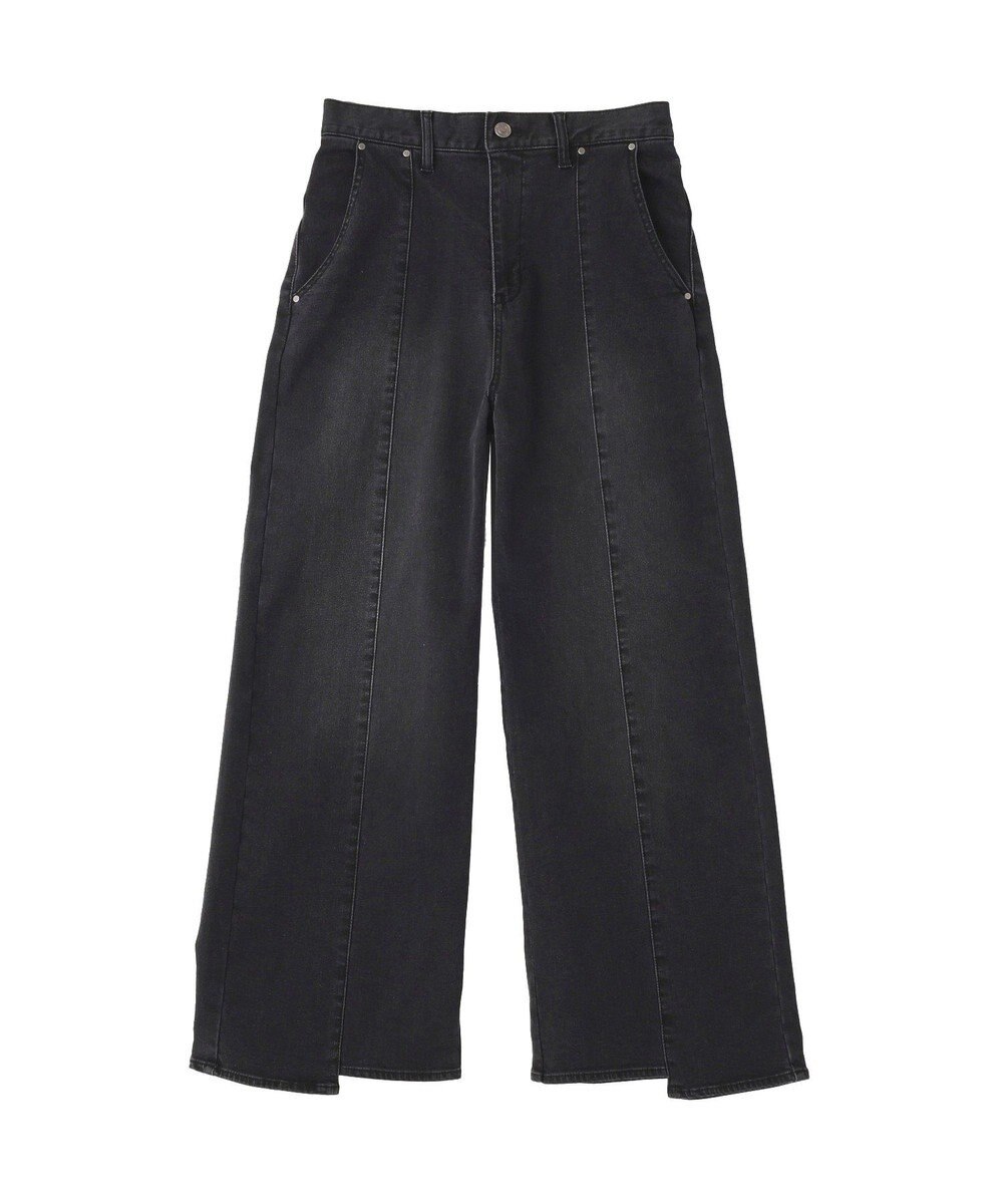 CRAFT STANDARD BOUTIQUE 裏起毛デニムワイドストレートパンツ 