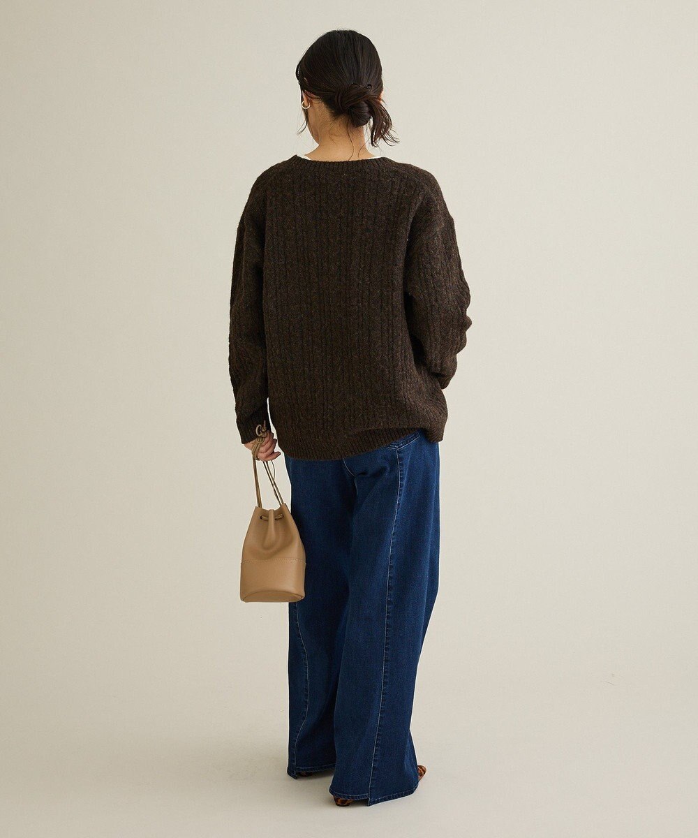 CRAFT STANDARD BOUTIQUE 裏起毛デニムワイドストレートパンツ 