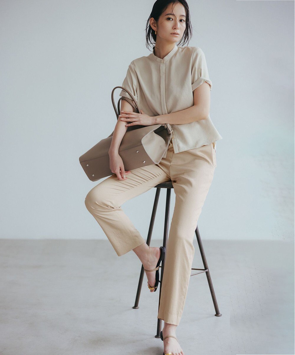 ICB 【MAG×スタイリストコラボ】シャイニーシアーニット×サテンストレートパンツ 