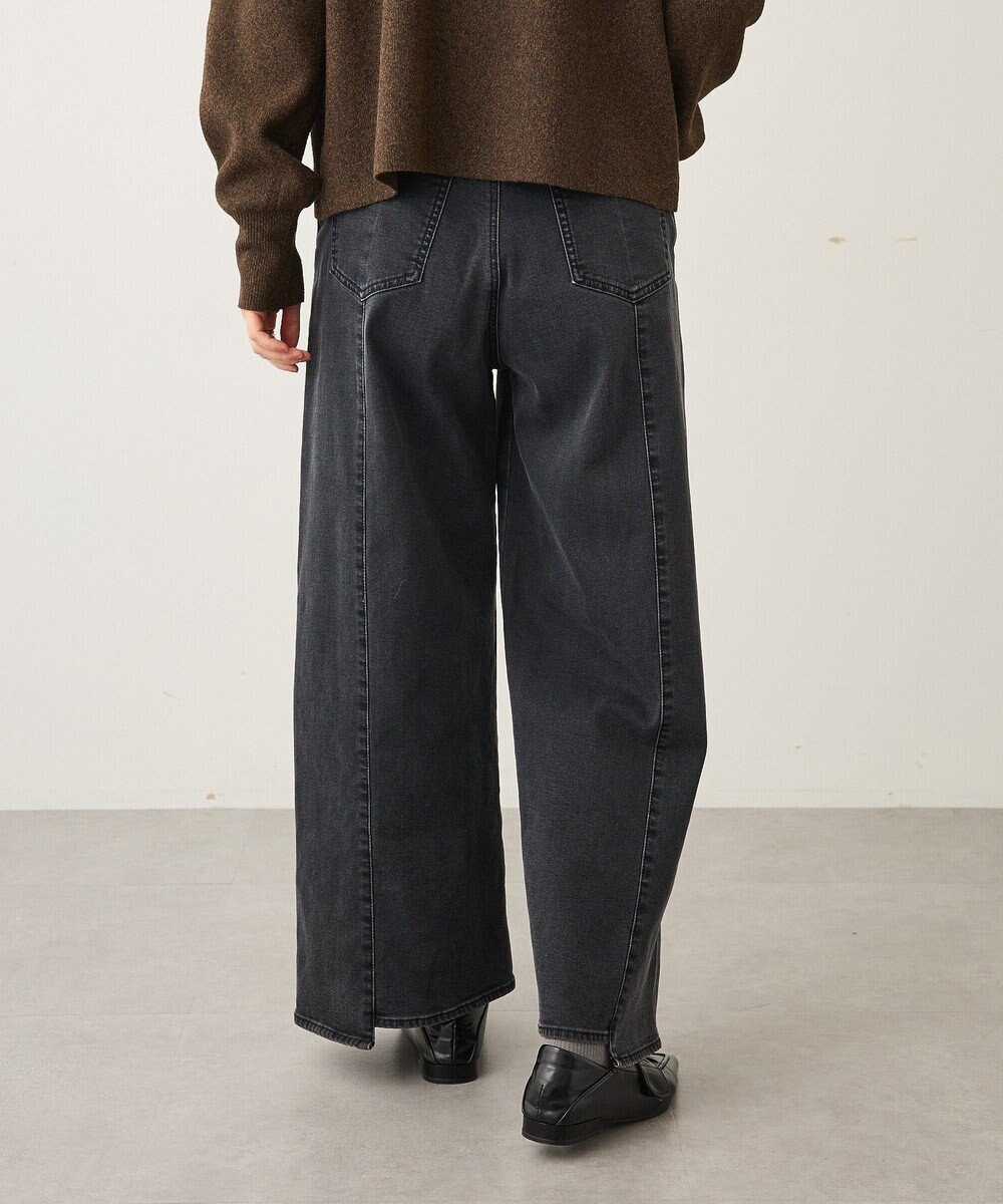 CRAFT STANDARD BOUTIQUE 裏起毛デニムワイドストレートパンツ 