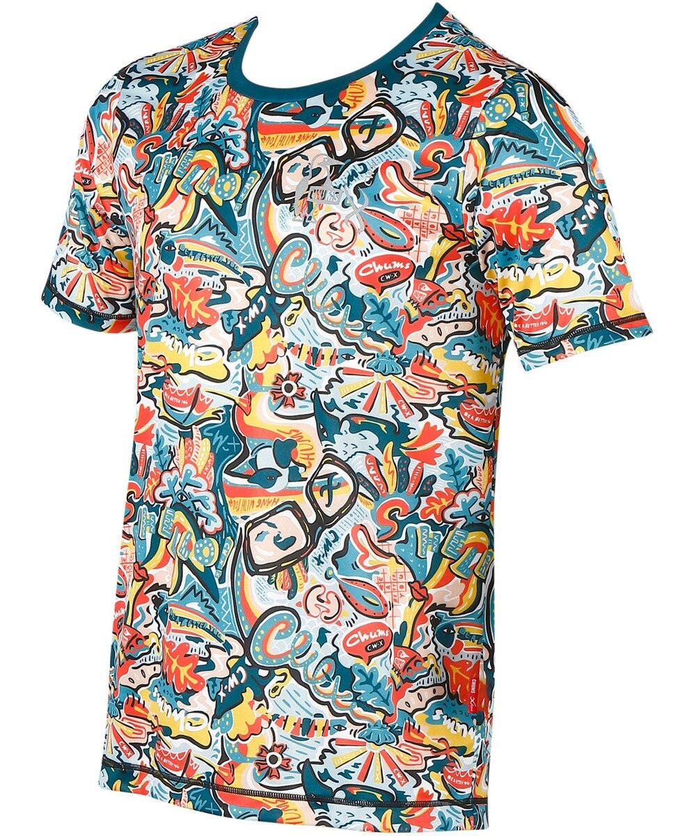 CW-X 【MEN】 CW-X 【CHUMS (チャムス)コラボ】 メンズトップス 薄軽ランニングシャツ 吸汗速乾(本体) UVカット率90％以上(本体) 3分袖 半袖 メンズ LNO510 /ワコール 