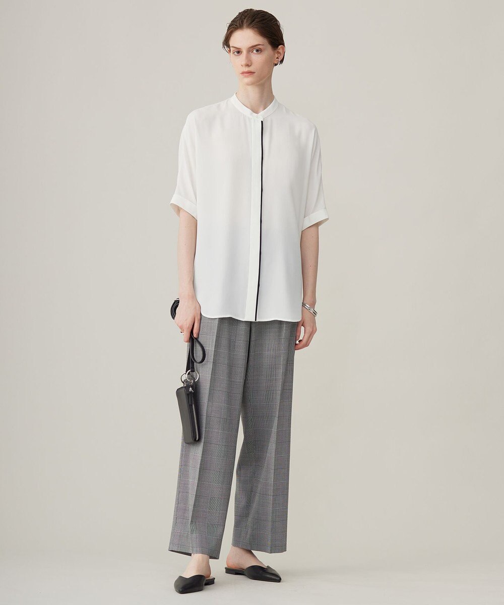 ICB 【洗える】ウール2WAYストレッチ ワイドストレートパンツ 