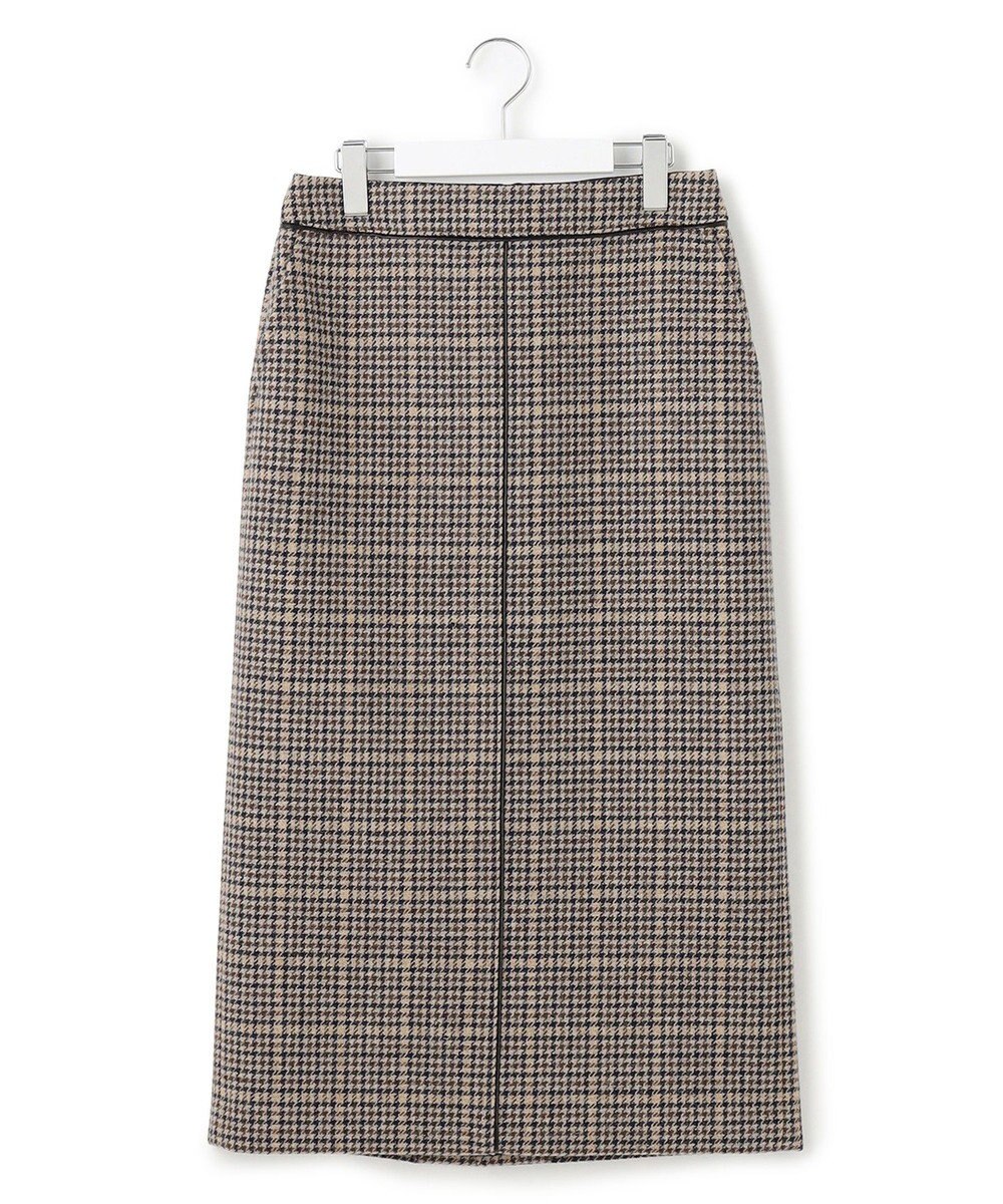 23区 【見上愛さん着用】ボンディングチェックツイード Iライン スカート 