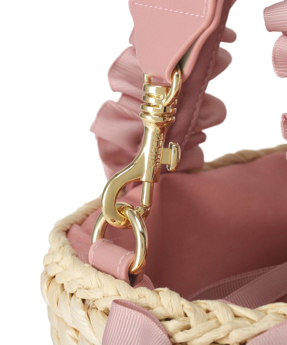 Maison de FLEUR 【2Way】フリルハンドルメイズリボン2Wayカゴバッグ 