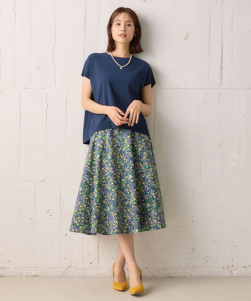 組曲 【WEB限定】Tシャツライク サマーニット 