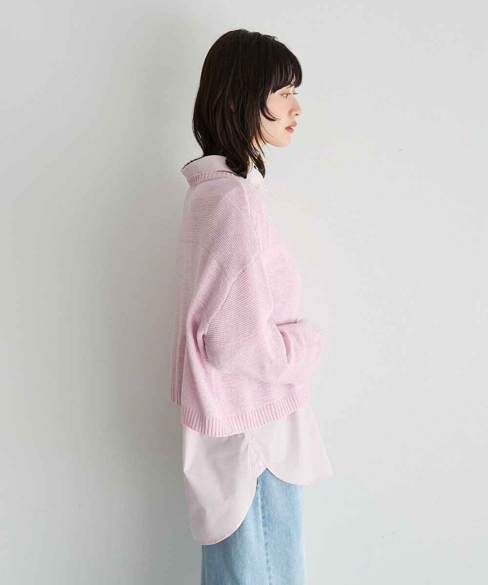 YECCA VECCA テープヤーンルーズニットプルオーバー 