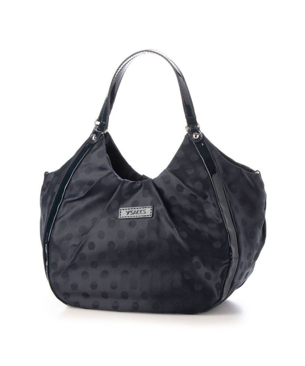 Y'SACCS ドット柄ジャガードエナメルアクセント2wayトート 