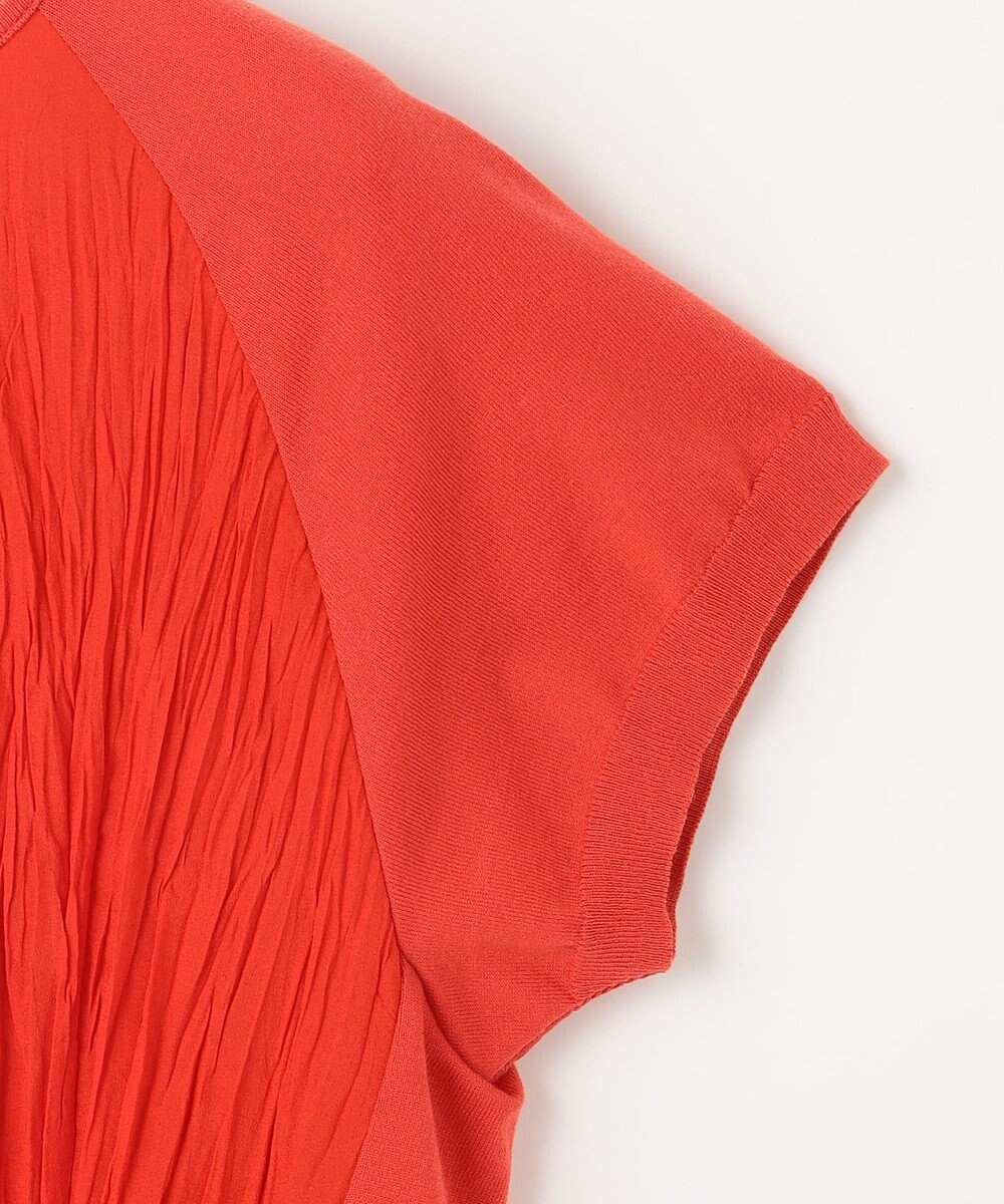 自由区 S 【洗える】ジョーゼットプリーツコンビ カットソー 