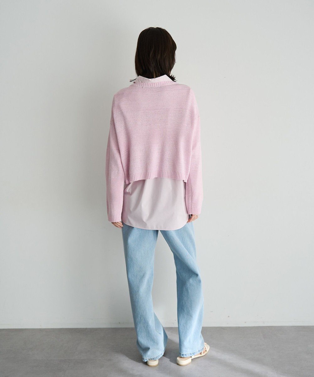 YECCA VECCA テープヤーンルーズニットプルオーバー 