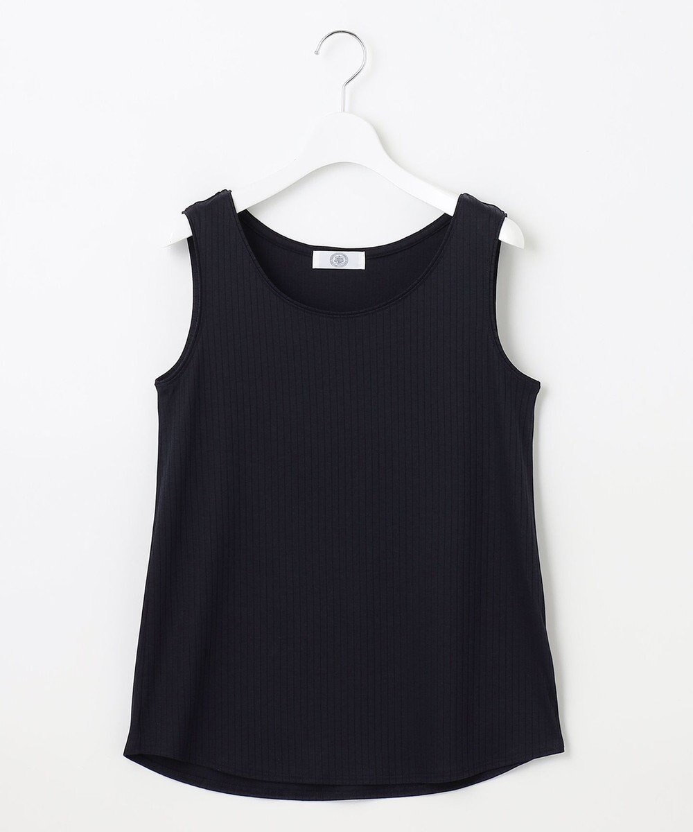 J.PRESS LADIES コットンリブ ノースリーブ カットソー 