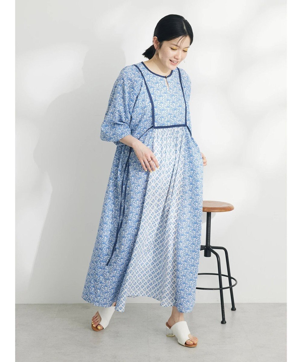 CRAFT STANDARD BOUTIQUE インド綿混エスニック切替ワンピース 