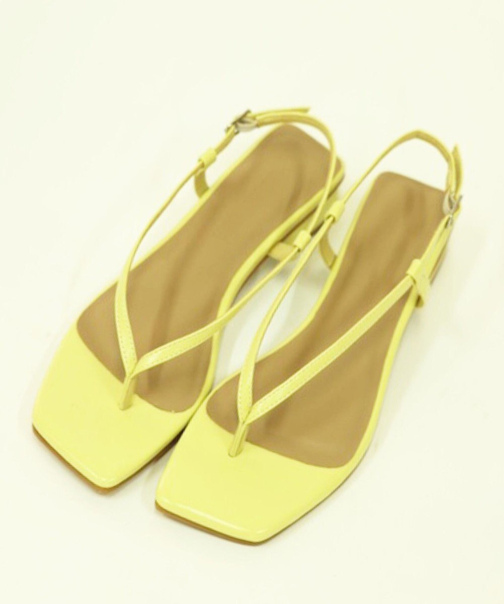 BONTRE 【PRECIEUX JOUET/プレシュウジュエ】 スクエアヒールナロートングサンダル/034PJ 