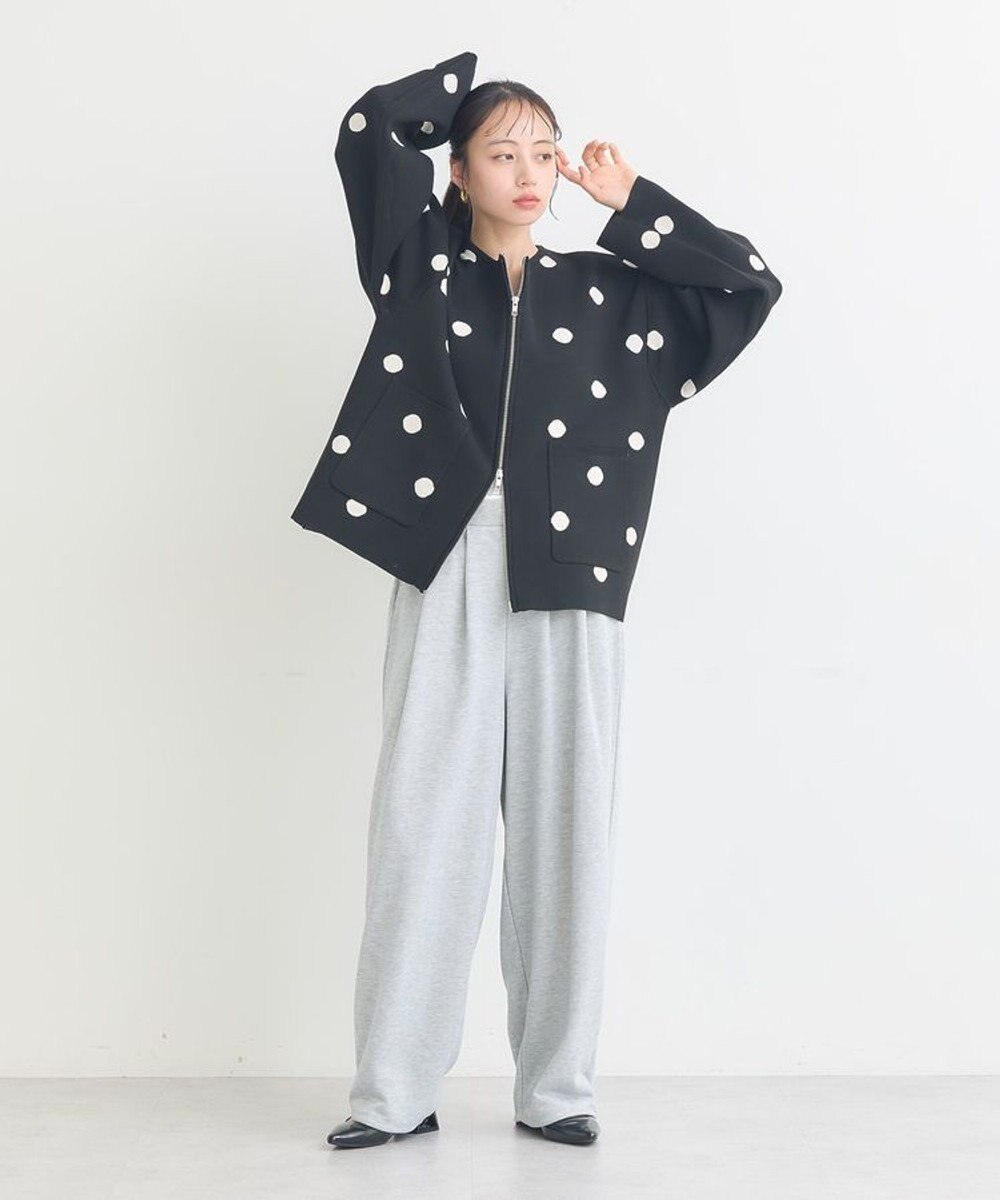 earth music&ecology 【予約】ダブルジップドットカーディガン 