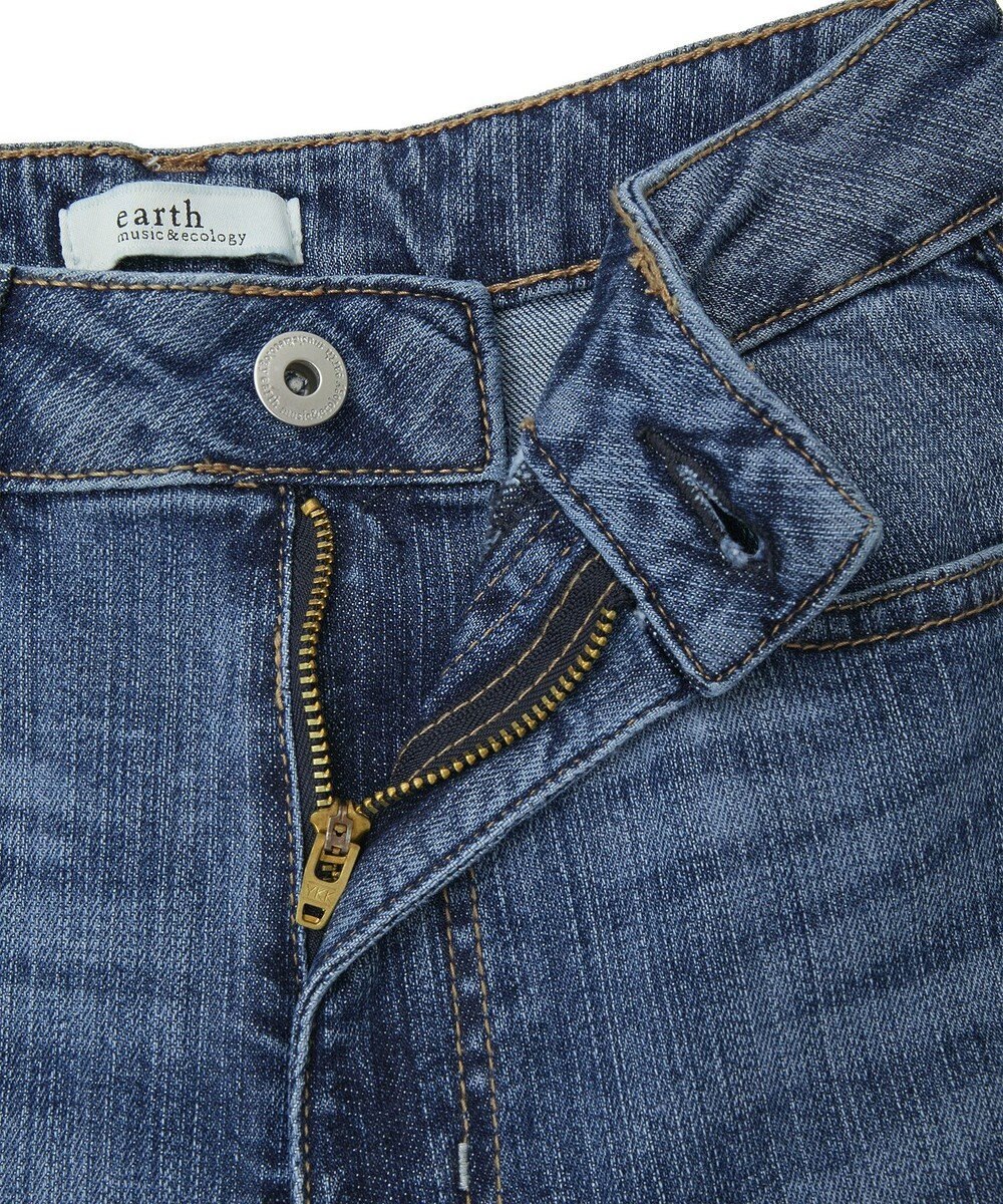earth music&ecology 【セルフカット可】ストレッチフレアデニムパンツ 