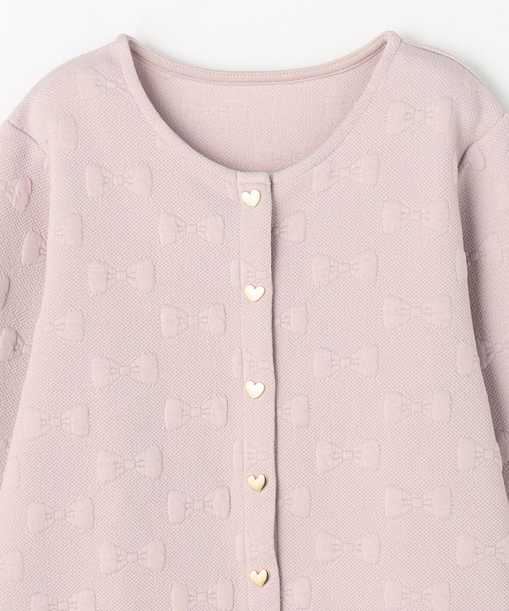 ANY KIDS リボン ジャガード カーディガン 