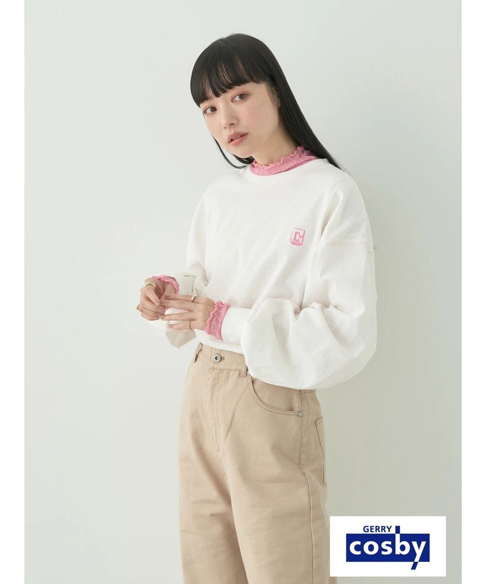 earth music&ecology Ｃｏｓｂｙ×ｅａｒｔｈ　配色ステッチロングＴシャツ 