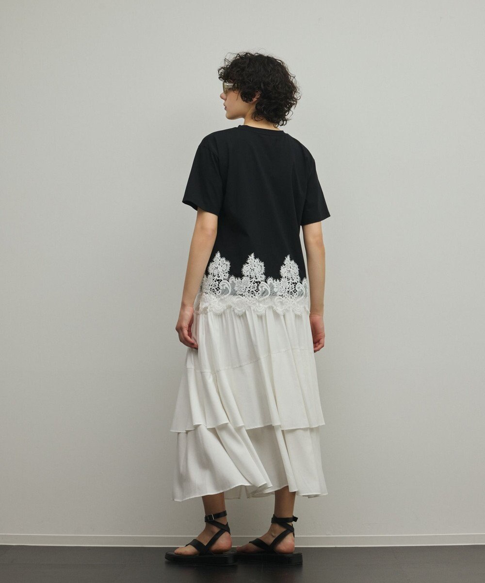 GRACE CONTINENTAL レースヘムロゴTシャツ 