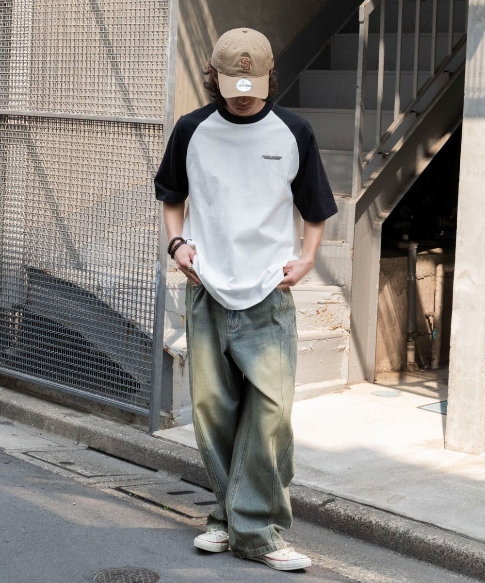 WEGO 【ユニセックス着用ITEM】ラグラングラフィックBIG　T（SS） 