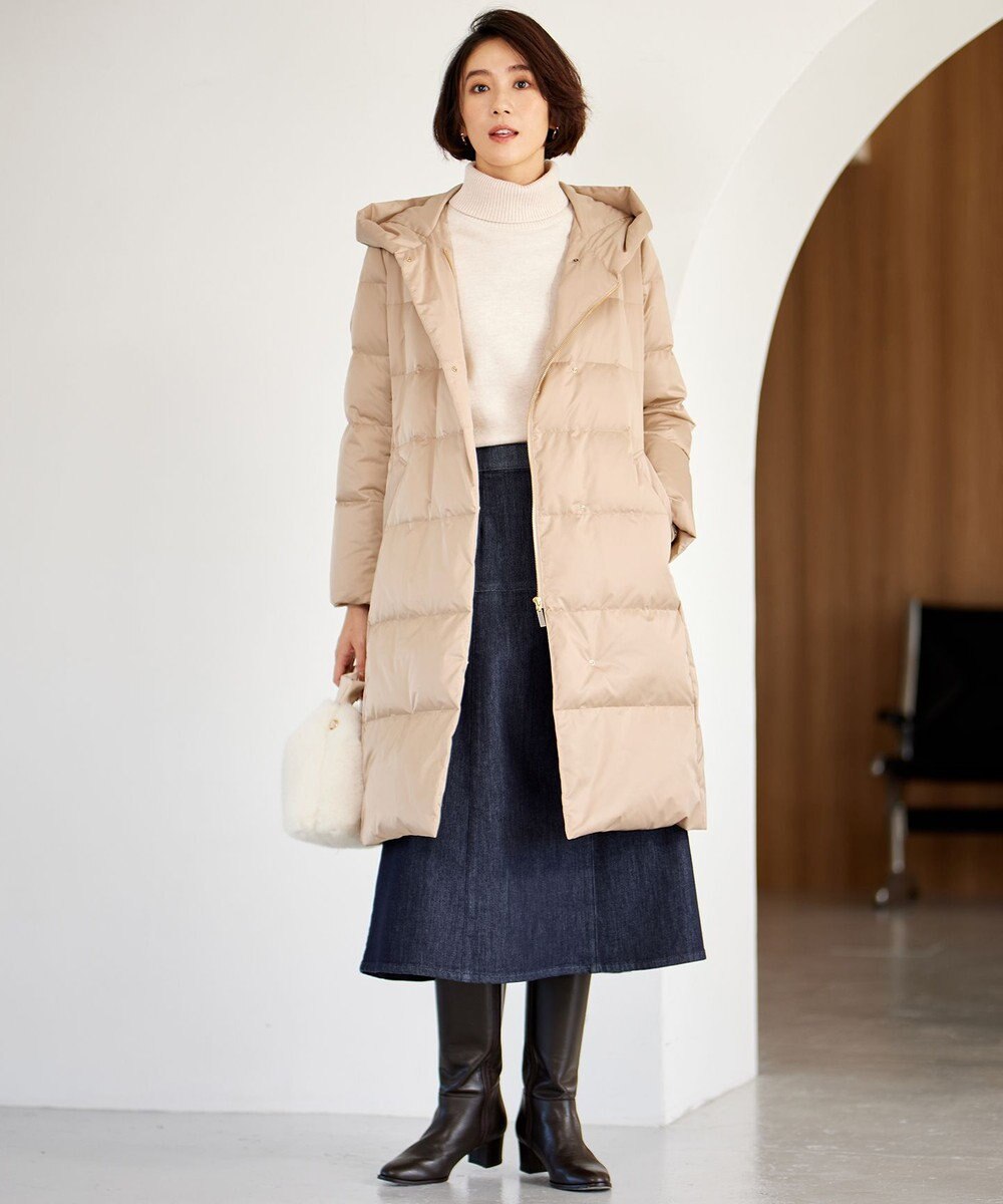 自由区 【洗える】セミウーステッドウールタートルネック ニット 