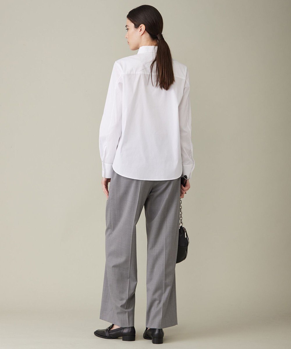 ICB 【洗える】コットンナイロンシャーティング ベーシックシャツ 