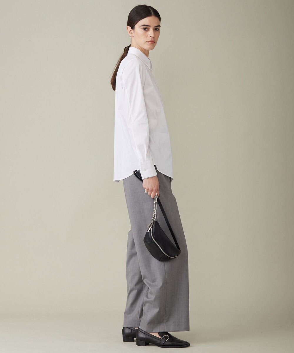 ICB 【洗える】コットンナイロンシャーティング ベーシックシャツ 