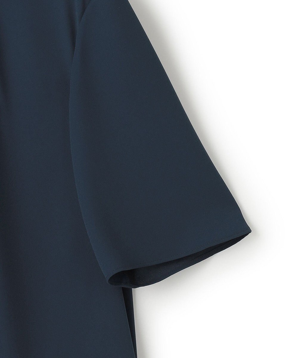 ICB 【洗える】ソフトジョーゼット　ランダムタックブラウス 