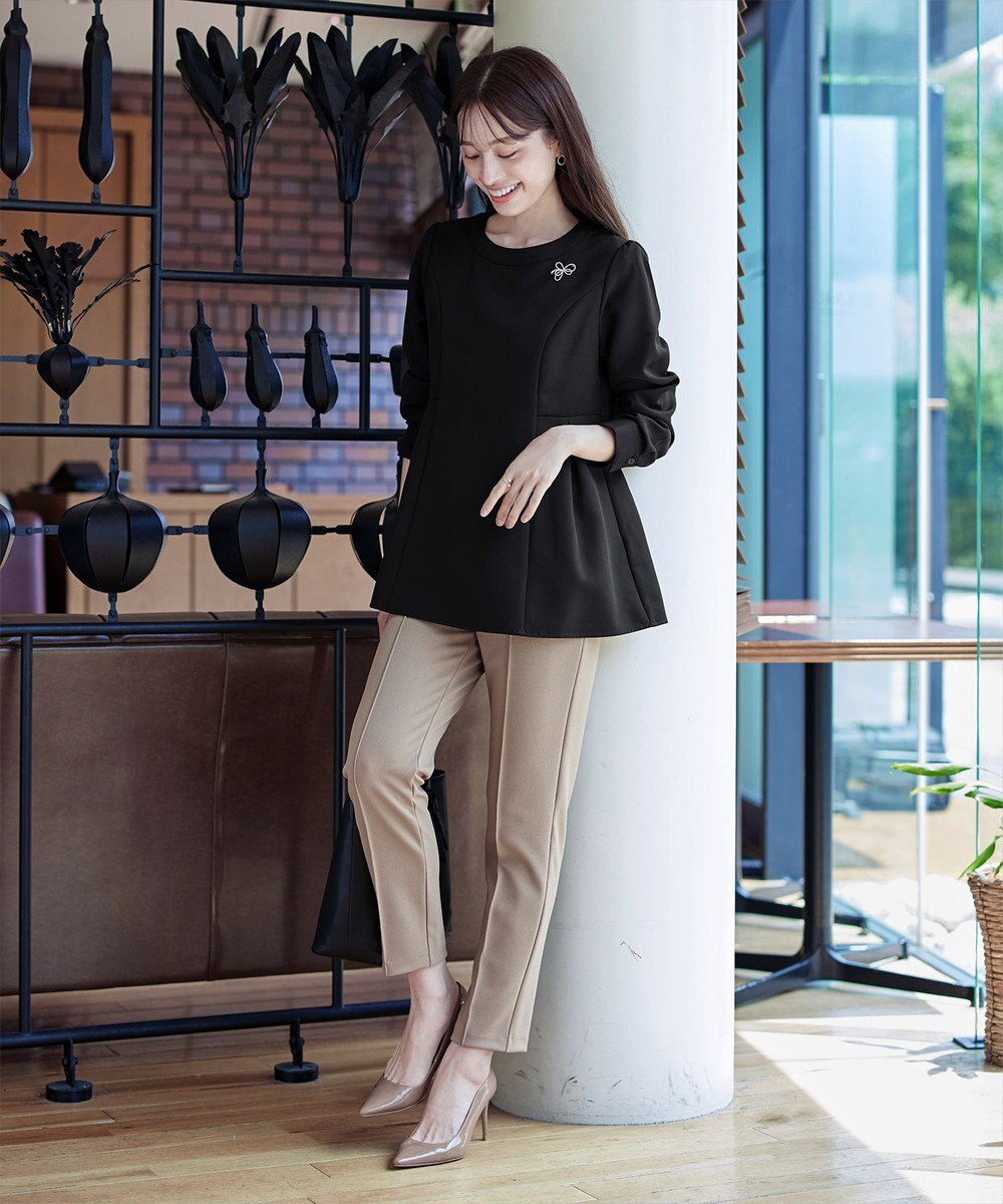 Tiaclasse クロスリボンデザインブローチ 