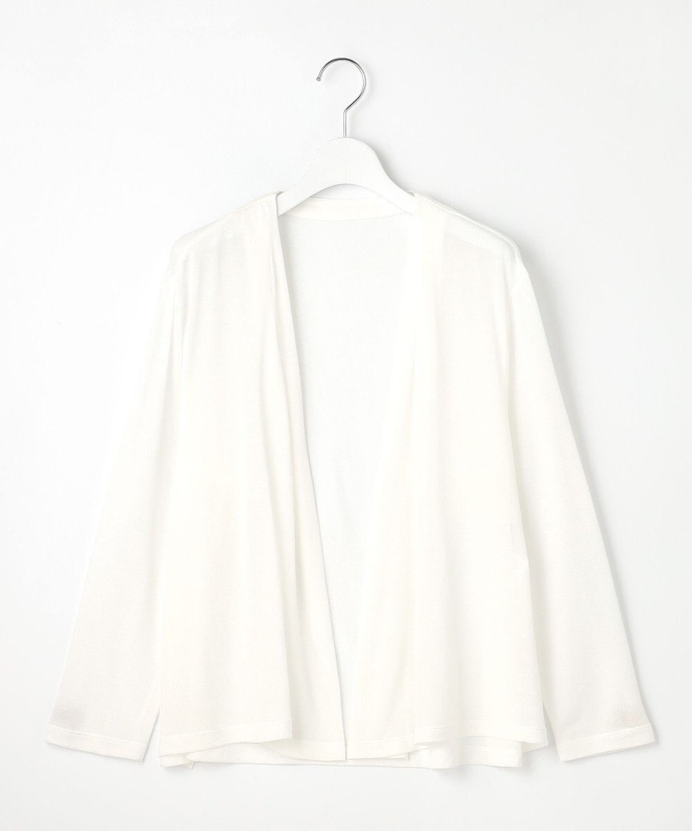 J.PRESS LADIES L 【洗える】ミラノ風天竺シアー カーディガン 