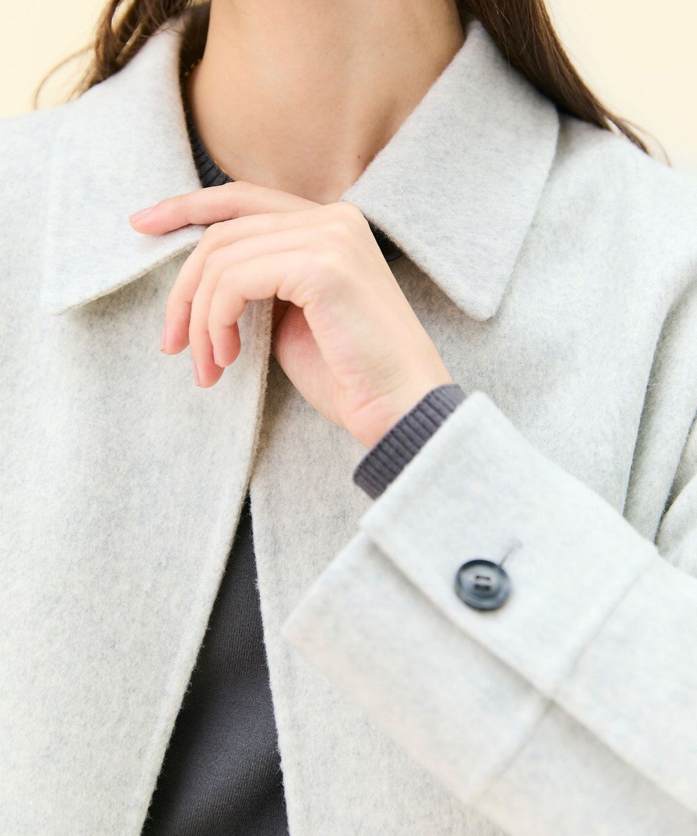 BEIGE， 【WEB限定】PAYSON / ウールリバーオーバーサイズステンカラーコート 