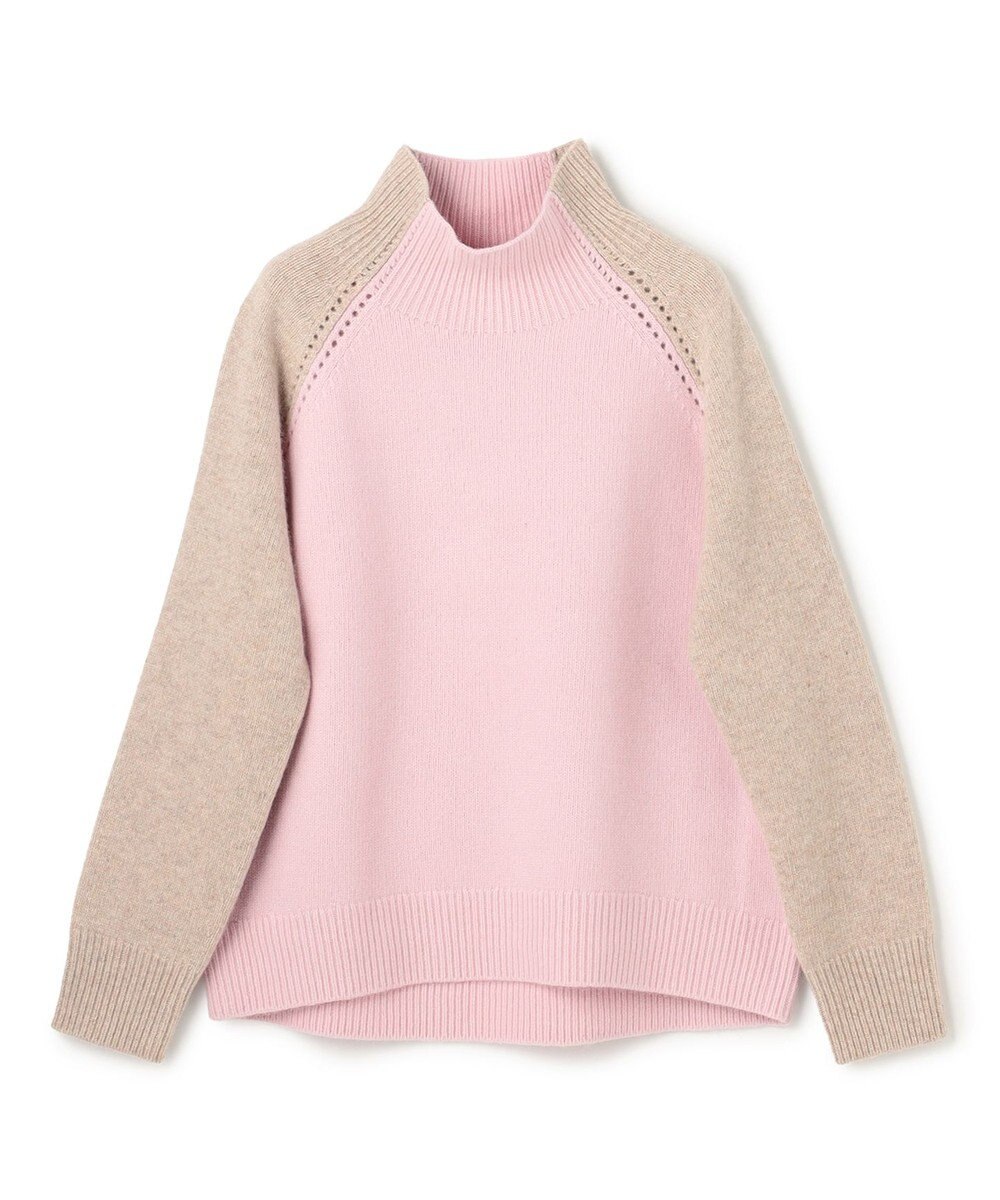BEIGE， RULE / ウールカシミヤバイカラーハイネックニット 