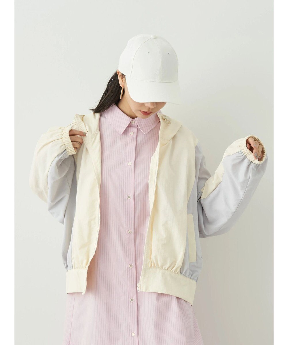 earth music&ecology コクーンギャザー切替ブルゾン 