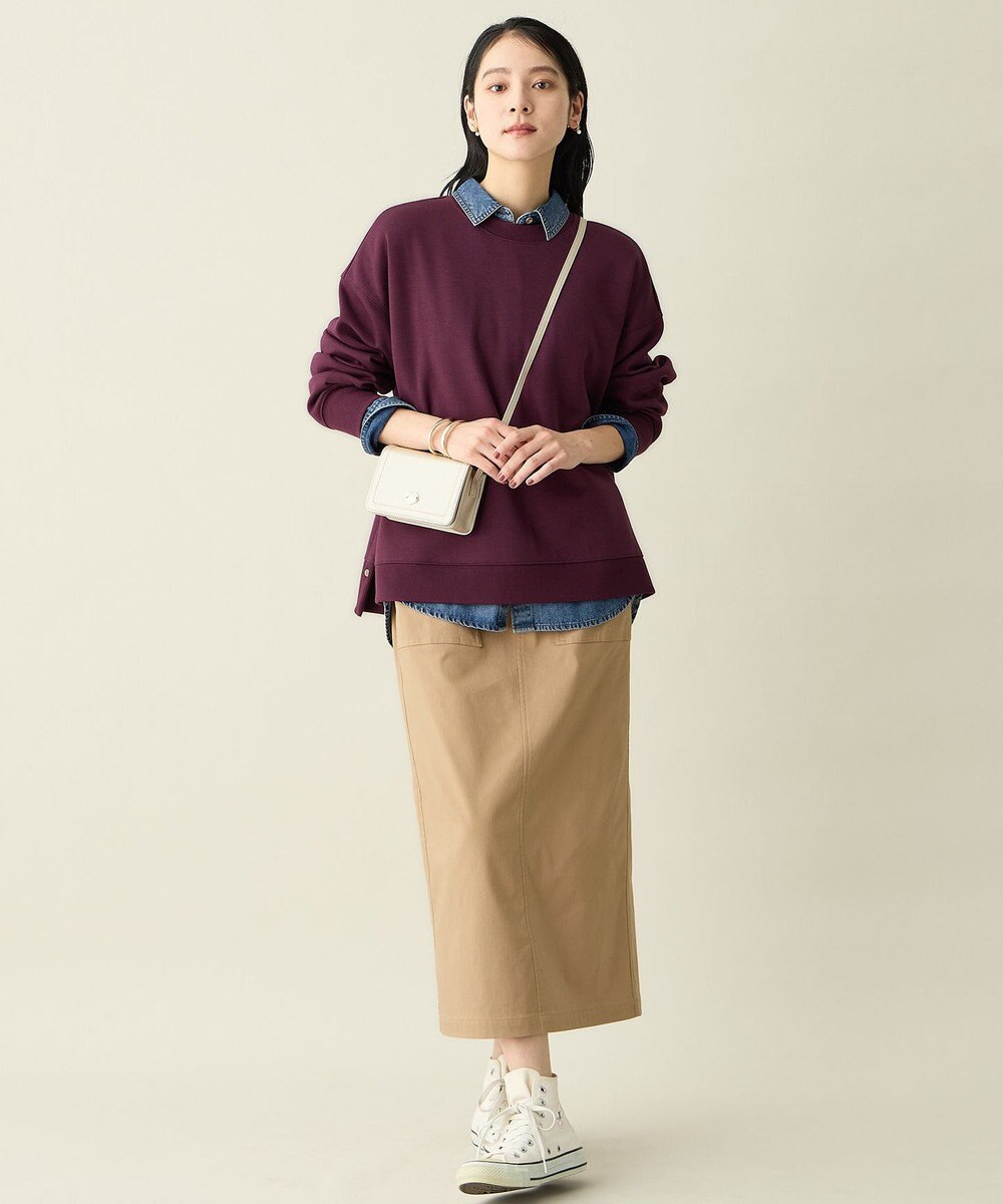 ANY L サイドドットダンボールトレーナー 