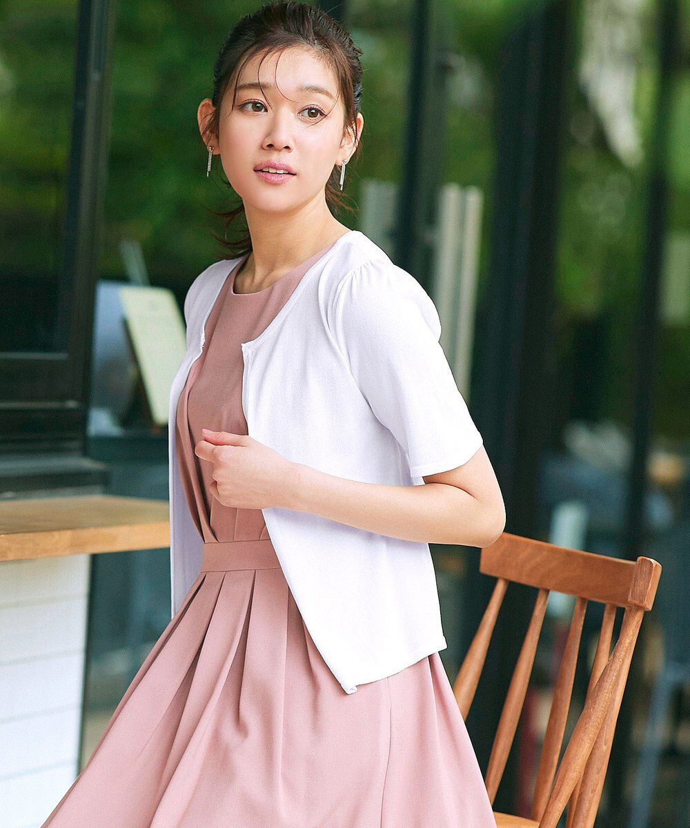 Tiaclasse L 【新色追加・洗える・UVケア・接触冷感】サマーニット半袖カーディガン 