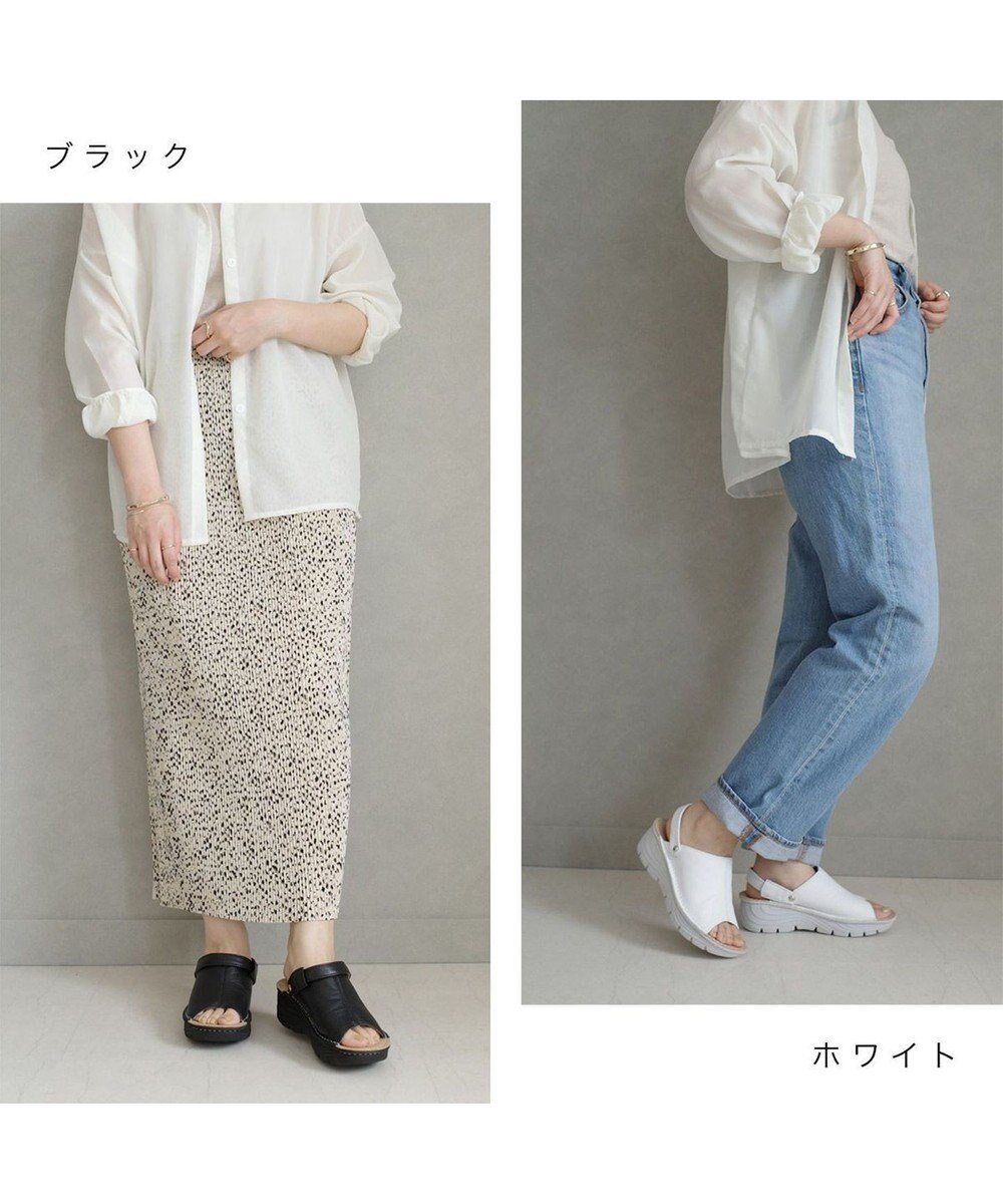 Pointer 本革 超軽量厚底サボサンダル 