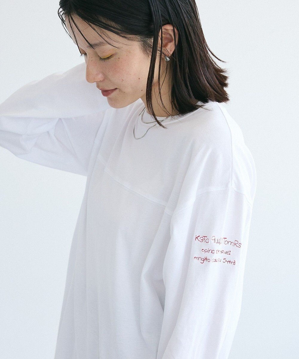 CRAFT STANDARD BOUTIQUE ワンポイント刺繍長袖チュニック White