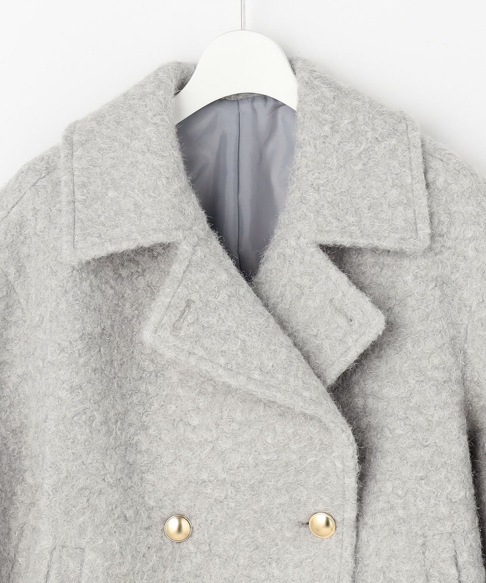 ANY SIS L 【2WAY】ブークレーシャギーラメ アウター 