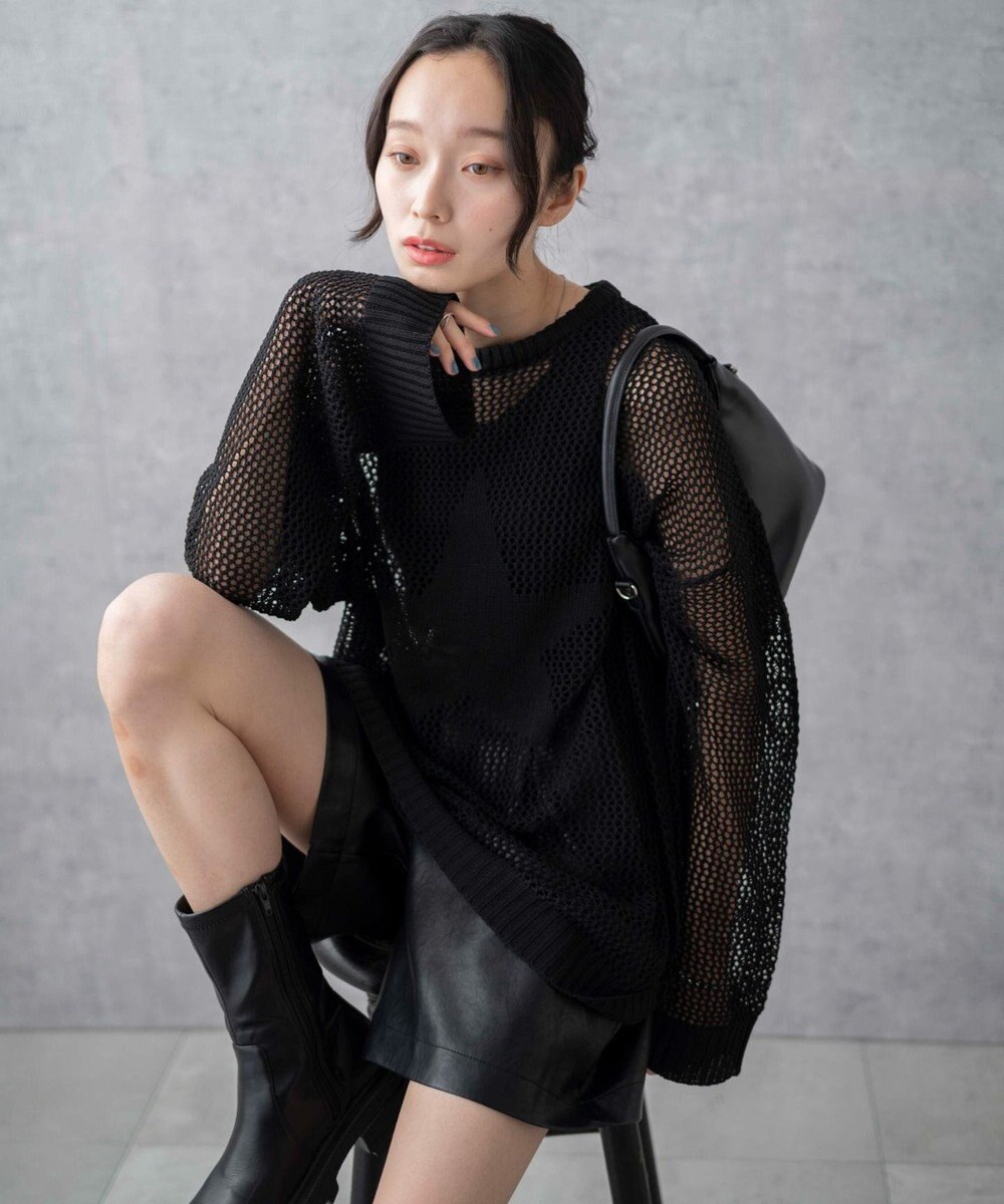 WEGO スターメッシュニットプルオーバー 